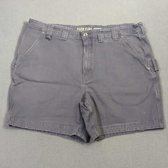 Duluth Trading Co Shorts Men's 44 Smokey Blue Flex Fire Hose Carpenter 7" - Picture 1 of 9